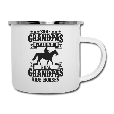Pferde Emaille Tasse - Pferde