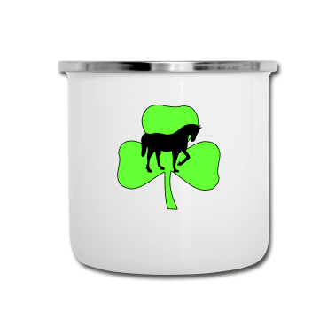Pferde Emaille Tasse - Pferde