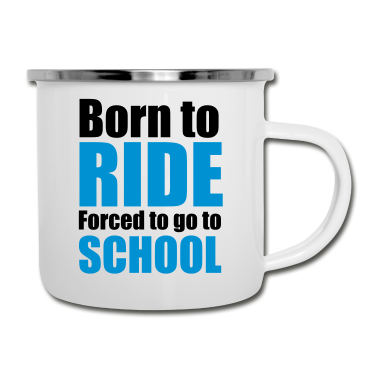 Pferde Emaille Tasse - Pferd