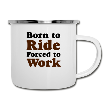 Pferde Emaille Tasse - Pferd