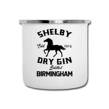 Pferde Emaille Tasse - Pferd