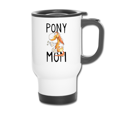 Pferde Thermobecher - Pony Mom - Ponys - Pferd - Pferde - Fuchs - Comic
