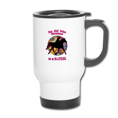Pferde Thermobecher - spruch lustig Pferd