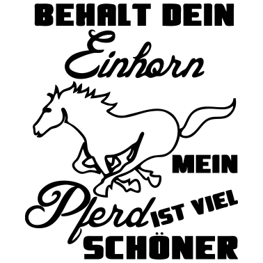 Motiv Pferd vs Einhorn Geschenk Tier lustig Spruch