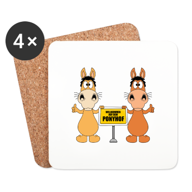 Pferde Untersetzer - WILLKOMMEN AUF DEM PONYHOF - PFERDE - PONYS