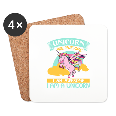 Pferde Untersetzer - Einhorn
