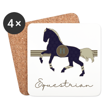 Pferde Untersetzer - ÄQUESTRISCHES Pferd, mit einem Pferd, in Pferden
