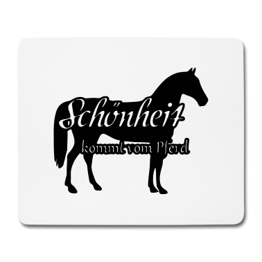Pferde Mousepad - Schönheit und Pferd Geschenk Reiter Reiten Spruch