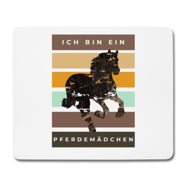 Pferde Mousepad - Pferde Pferd Ich bin ein Pferdemädchen