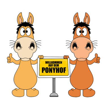 Motiv WILLKOMMEN AUF DEM PONYHOF - PFERDE - PONYS