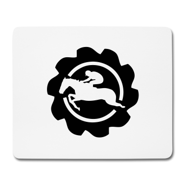 Pferde Mousepad - Pferd Pferd Logo Banniere Stempel Pferde