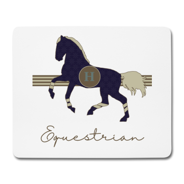 Pferde Mousepad - ÄQUESTRISCHES Pferd, mit einem Pferd, in Pferden