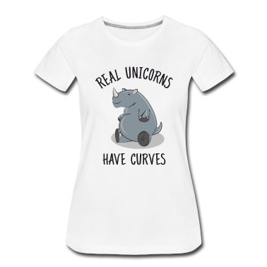 Einhörner T-Shirt - Real unicorns have curves