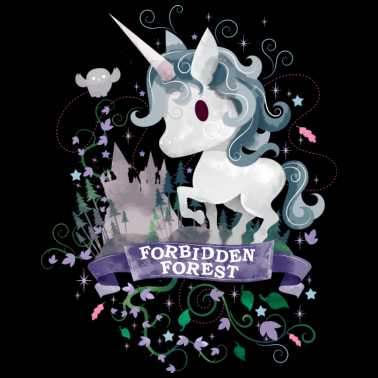 Motiv Harry Potter X-Mas Einhorn Verbotener Wald