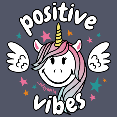 Motiv SmileyWorld Positive Vibes Einhorn