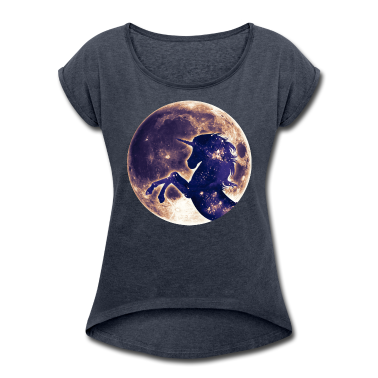 Einhörner T-Shirt - Einhorn, Vollmond , Mond, Magie, Pferd, unicorn,