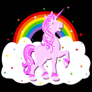 Motiv Einhorn Regenbogen Sterne Wolke Unicorn