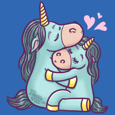 Motiv Verliebte Einhörner