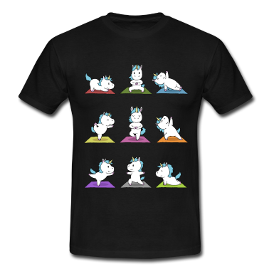 Einhörner T-Shirt - Yoga Einhorn Meditation Yogi Namaste Geschenk