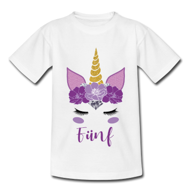 Einhörner T-Shirt - 5. Geburtstag Mädchen 5 Jahre Geschenk Einhorn