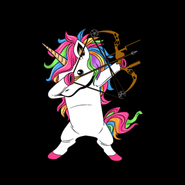 Motiv Dabbing Einhorn Bogenschütze Bogenschießen