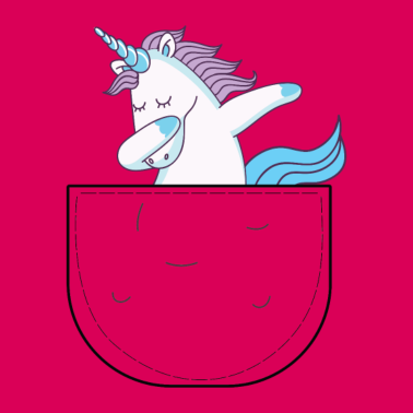 Motiv Einhorn in der Tasche