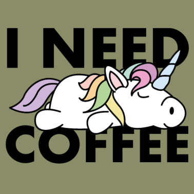 Motiv Lustiges Einhorn ich brauche Kaffee