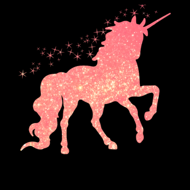 Motiv Das rote glitzer Einhorn