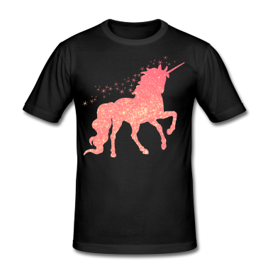 Einhörner T-Shirt - Das rote glitzer Einhorn