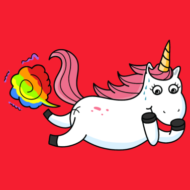 Motiv Furzendes Einhorn Regenbogen