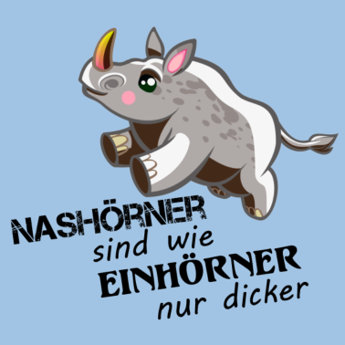 Motiv Nashörner sind wie Einhörner nur dicker