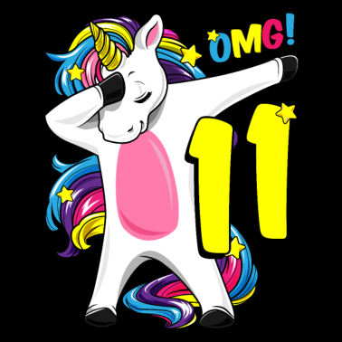 Motiv Dabbing Einhorn Geschenk Mädchen 11. Geburtstag