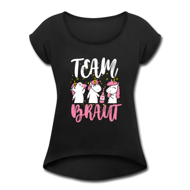 Einhörner T-Shirt - Team Braut JGA Einhorn Unicorn Wein Geschenk