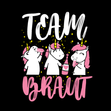 Motiv Team Braut JGA Einhorn Unicorn Wein Geschenk