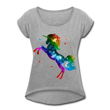 Einhörner T-Shirt - Einhorn unicorn Regenbogen Festival Party Sterne