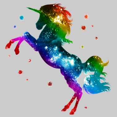 Motiv Einhorn unicorn Regenbogen Festival Party Sterne