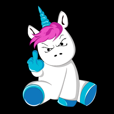 Motiv Einhorn Wütend Genervt Stinkefinger