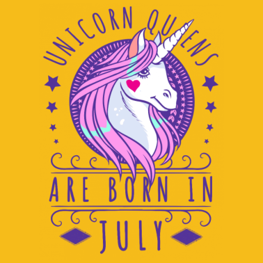 Motiv Geboren im Juli Einhorn Königin