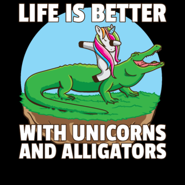 Motiv Einhorn Krokodil Alligator Herzschlag