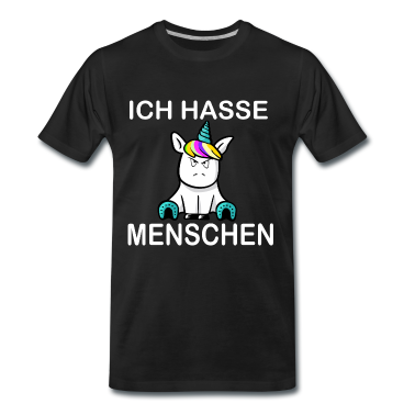 Einhörner T-Shirt - Ich hasse Menschen Einhorn
