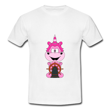 Einhörner T-Shirt - Einhorn - Seemann - Kapitän - Meer - See - Tier