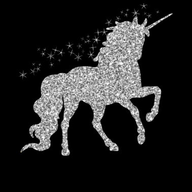Motiv Das silberne glitzer Einhorn