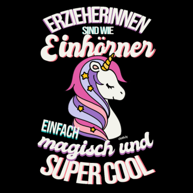 Motiv Erzieherin Einhorn Kindergarten Kita