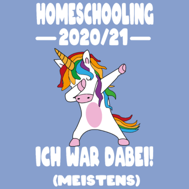 Motiv Homeschooling Einhorn lustiger Spruch