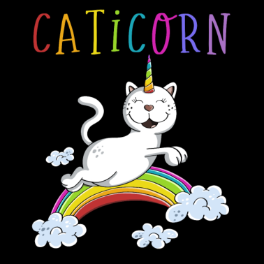 Motiv Funny Caticorn Katze - Einhorn Katzen Regenbogen