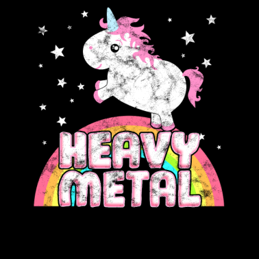 Motiv Cooles Ironisches Heavy Metal Musik Einhorn