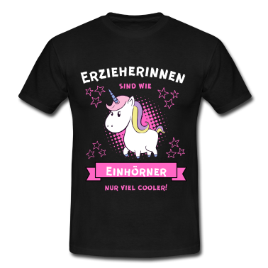Einhörner T-Shirt - erzieherin