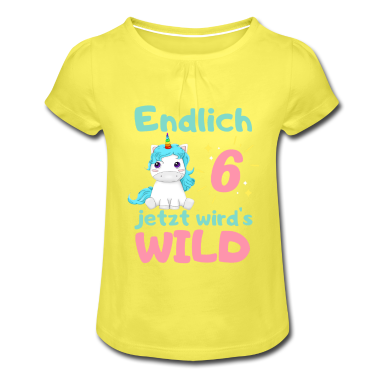 Einhörner T-Shirt - Kindergeburtstag 6. Geburtstag Einhorn Unicorn