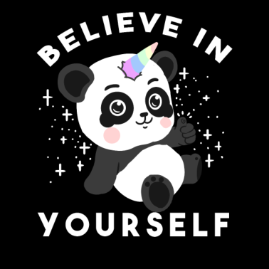 Motiv Lustige Pandacorn Glauben Sie an sich selbst Einhorn Panda