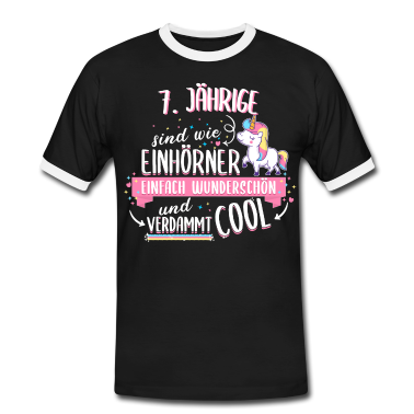 Einhörner T-Shirt - Geburtstag 7 Geburtstag Einhorn Spruch Party